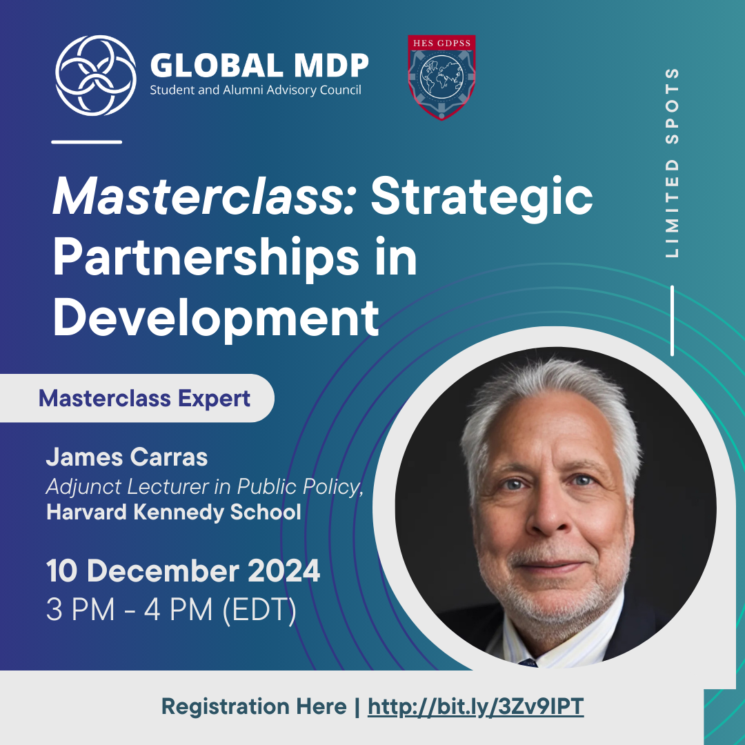 Join the MDP Masterclass: Strategic Partnership in Development